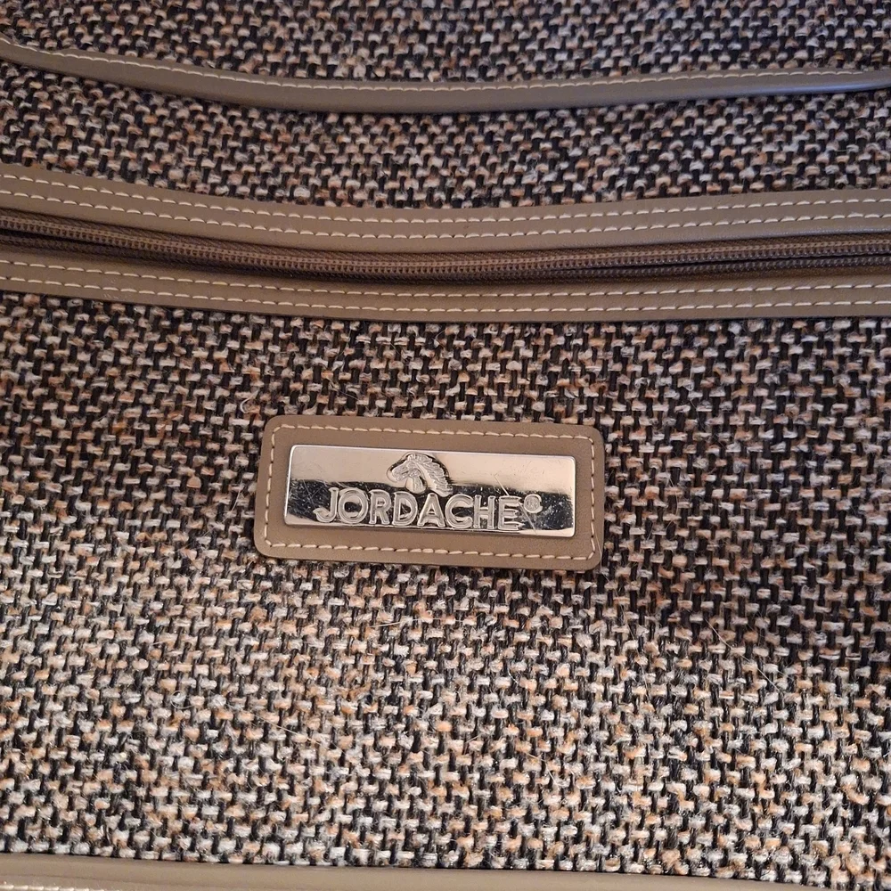 Jordache Textured Brown and Tan Messenger Bag